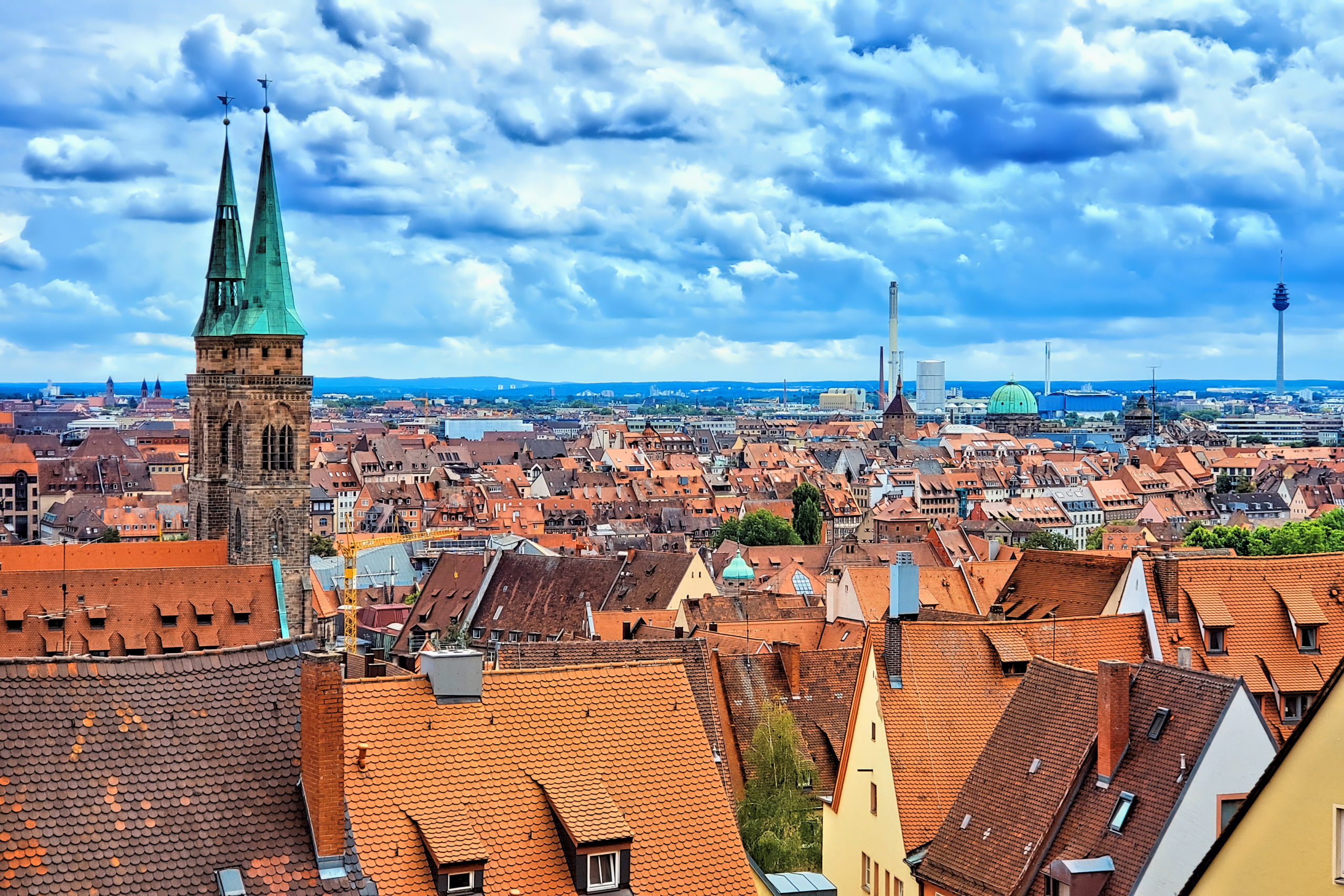 Die historische Altstadt in Nürnberg